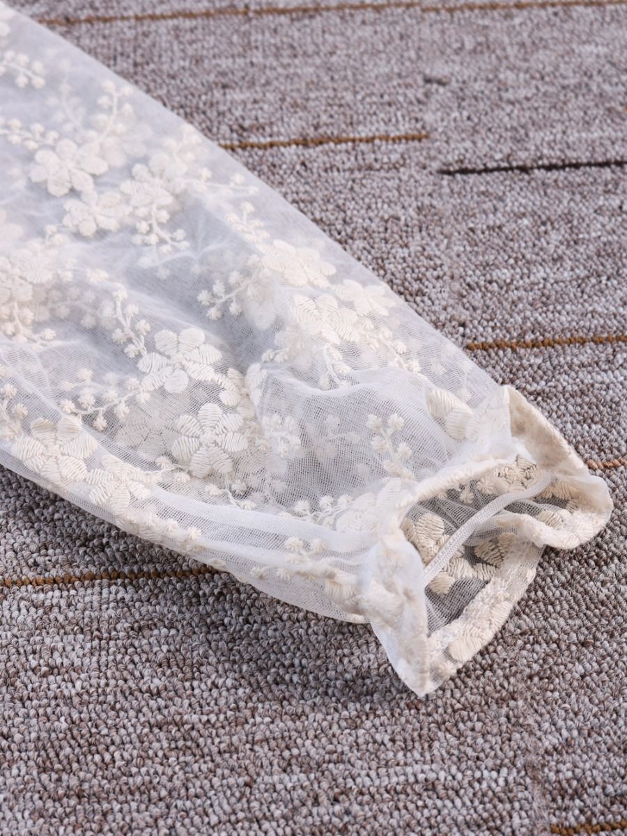 Fashion Girl Flower Lace Hooded Cardigan - dianjiang-