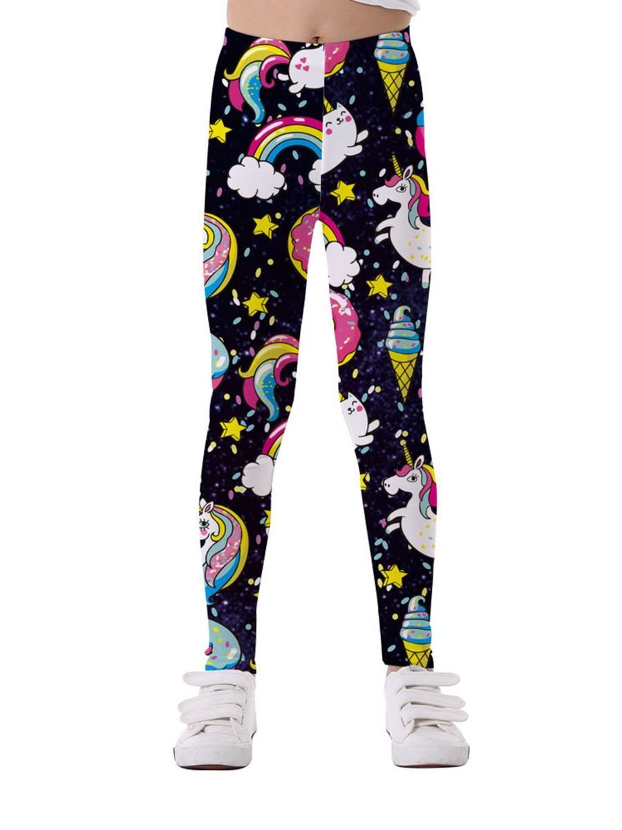 Fashion Girl Unicorn Rainbow Leggings - dianjiang-