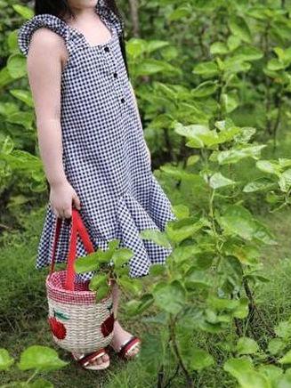 Fashion  Infant Girl Plaid Ruffled Sleeveless Shift Dress - dianjiang-