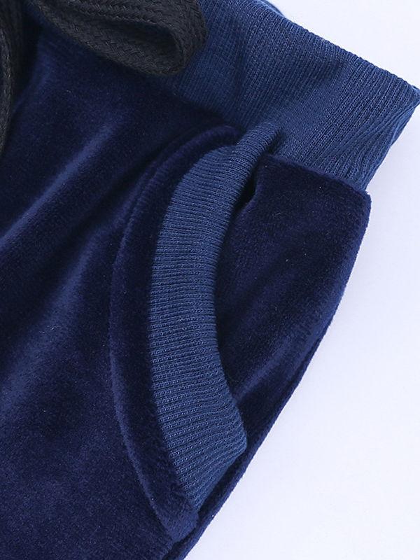 Fashion  Infant Toddler Kids Velvet 2-Piece Outfits Pom Pom Trimmed Hoodie + Trousers - dianjiang-