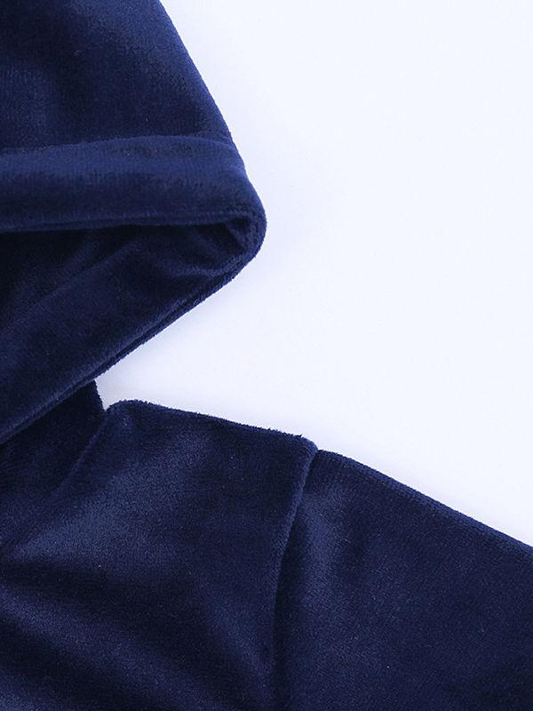 Fashion  Infant Toddler Kids Velvet 2-Piece Outfits Pom Pom Trimmed Hoodie + Trousers - dianjiang-