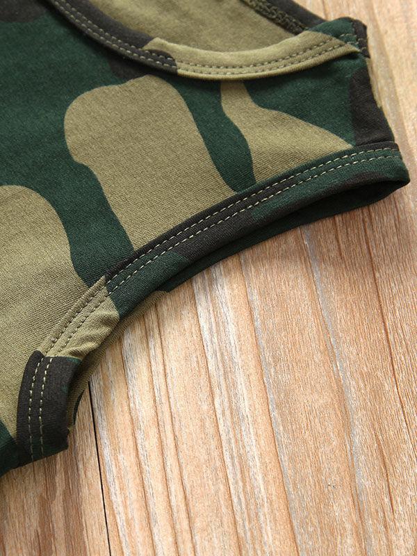 Fashion Little Girl Camo Mesh Patchwork Sleeveless Dress - dianjiang-