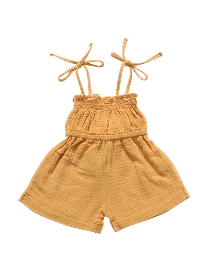 Fashion Multi-colored  Infant Gilr Tie Muslin Summer Jumper - dianjiang-