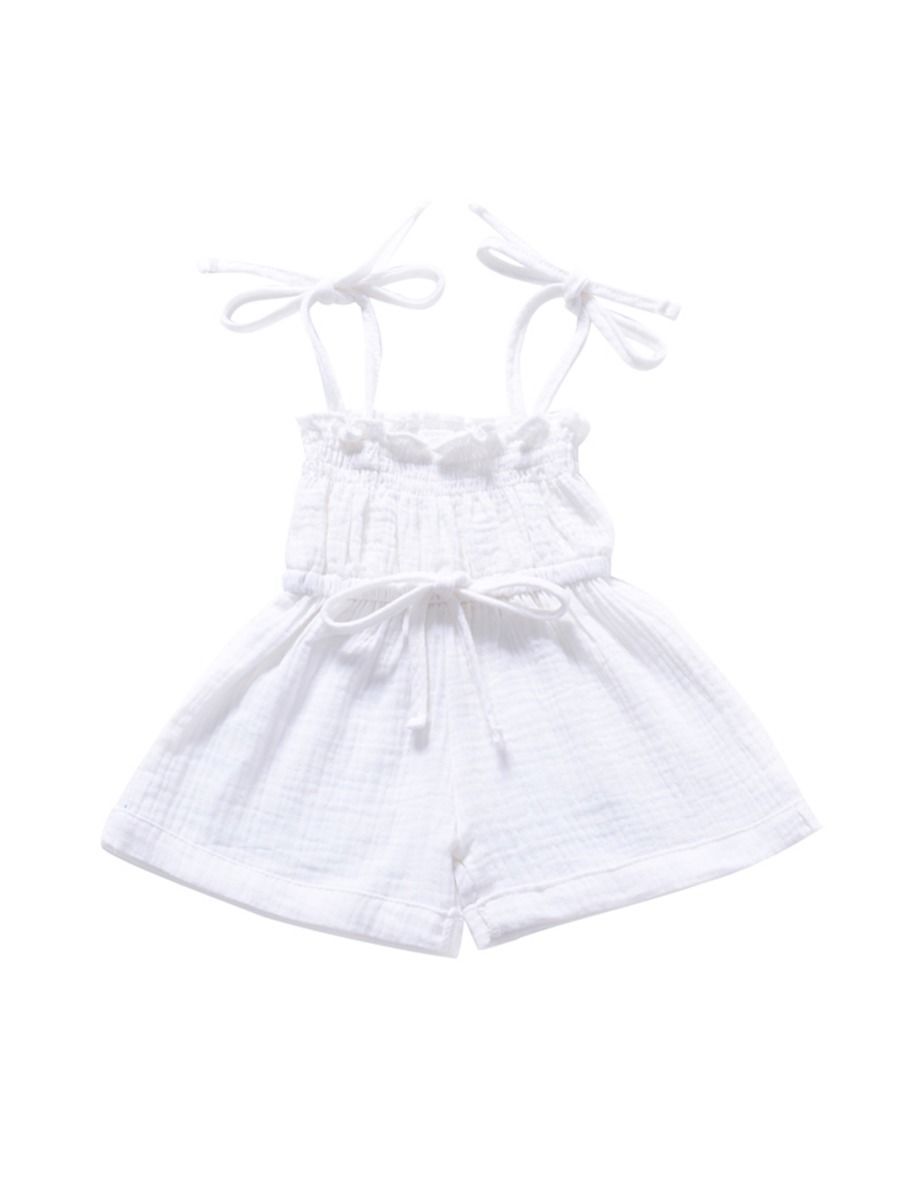 Fashion Multi-colored  Infant Gilr Tie Muslin Summer Jumper - dianjiang-