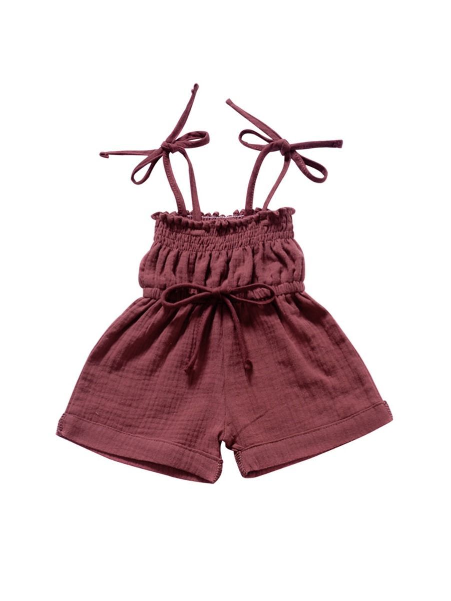 Fashion Multi-colored  Infant Gilr Tie Muslin Summer Jumper - dianjiang-