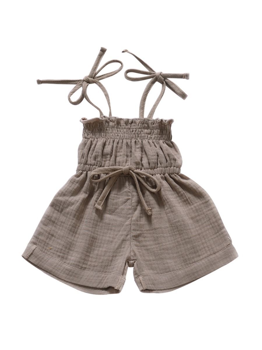 Fashion Multi-colored  Infant Gilr Tie Muslin Summer Jumper - dianjiang-