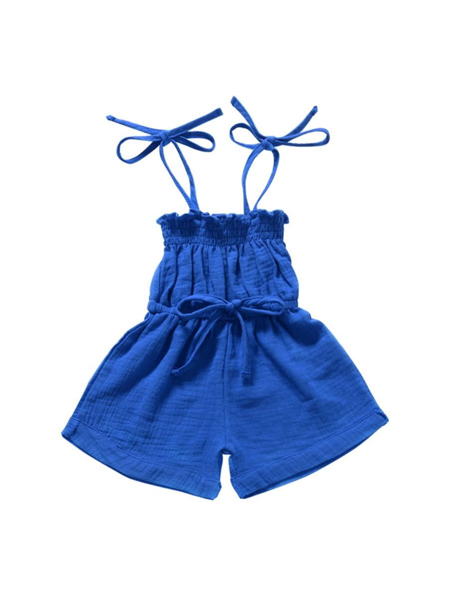 Fashion Multi-colored  Infant Gilr Tie Muslin Summer Jumper - dianjiang-