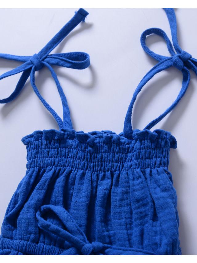 Fashion Multi-colored  Infant Gilr Tie Muslin Summer Jumper - dianjiang-