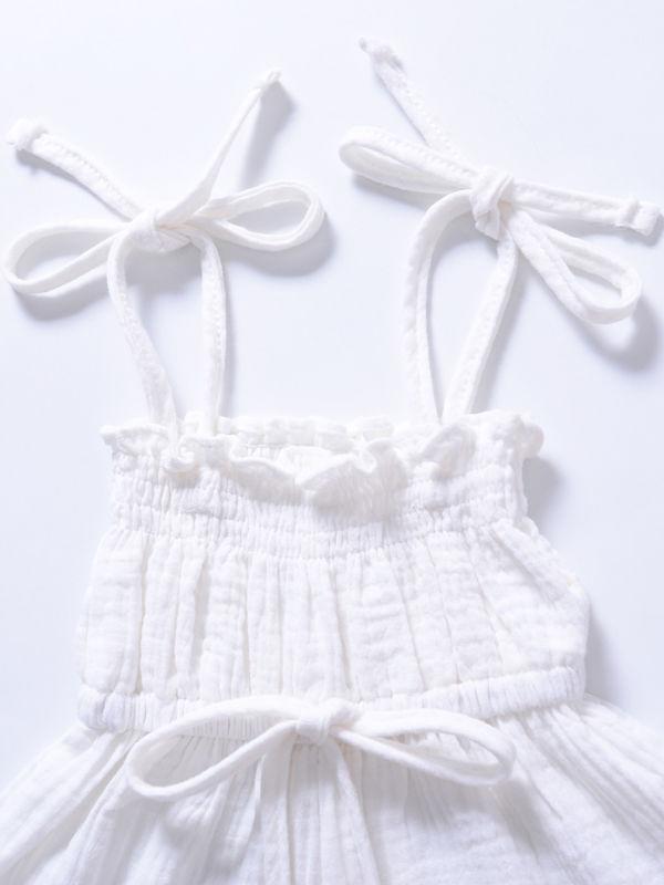 Fashion Multi-colored  Infant Gilr Tie Muslin Summer Jumper - dianjiang-