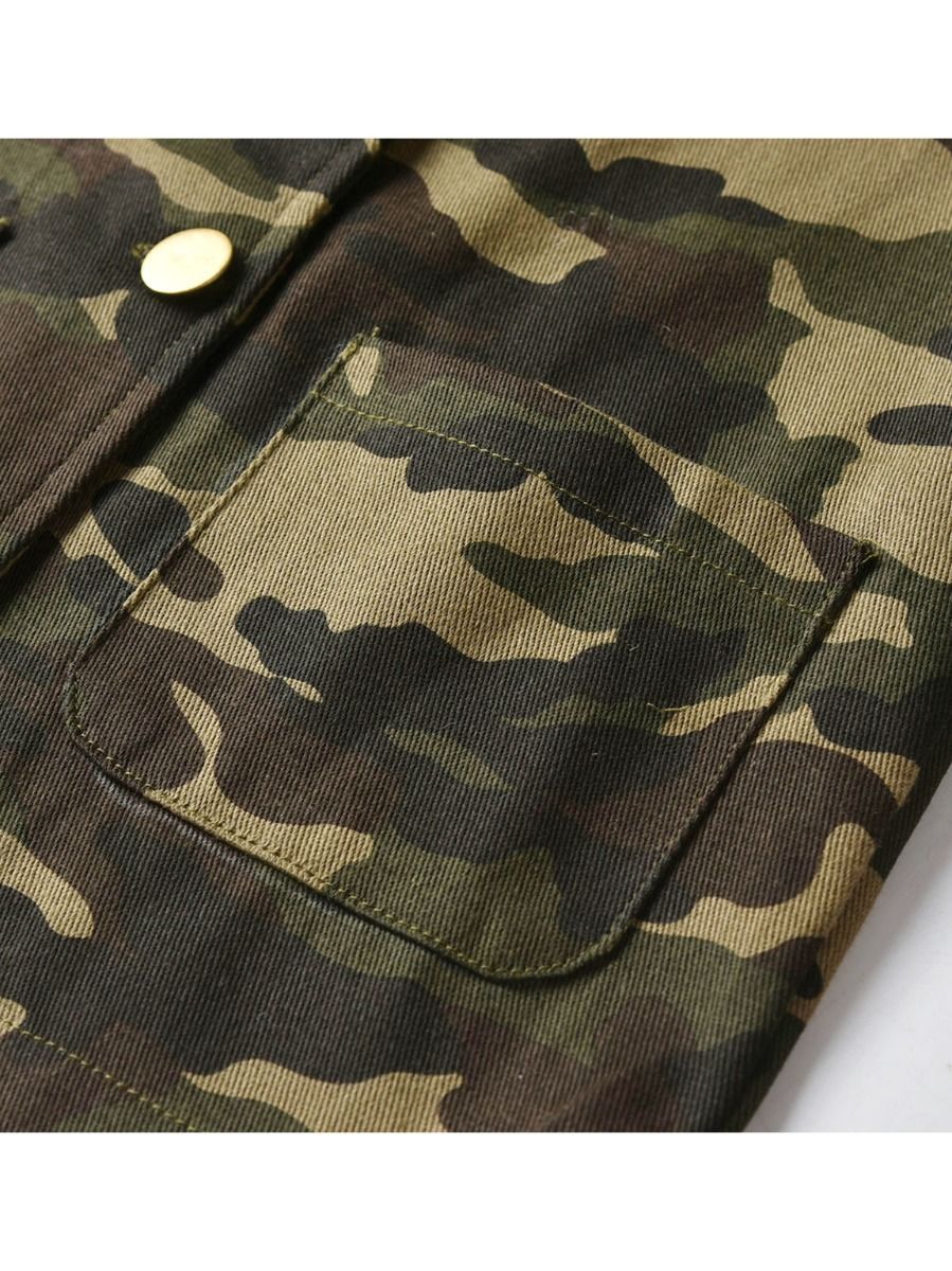 Fashion Toddler Boy 2-Piece Set Camo Jacket & Jeans - dianjiang-