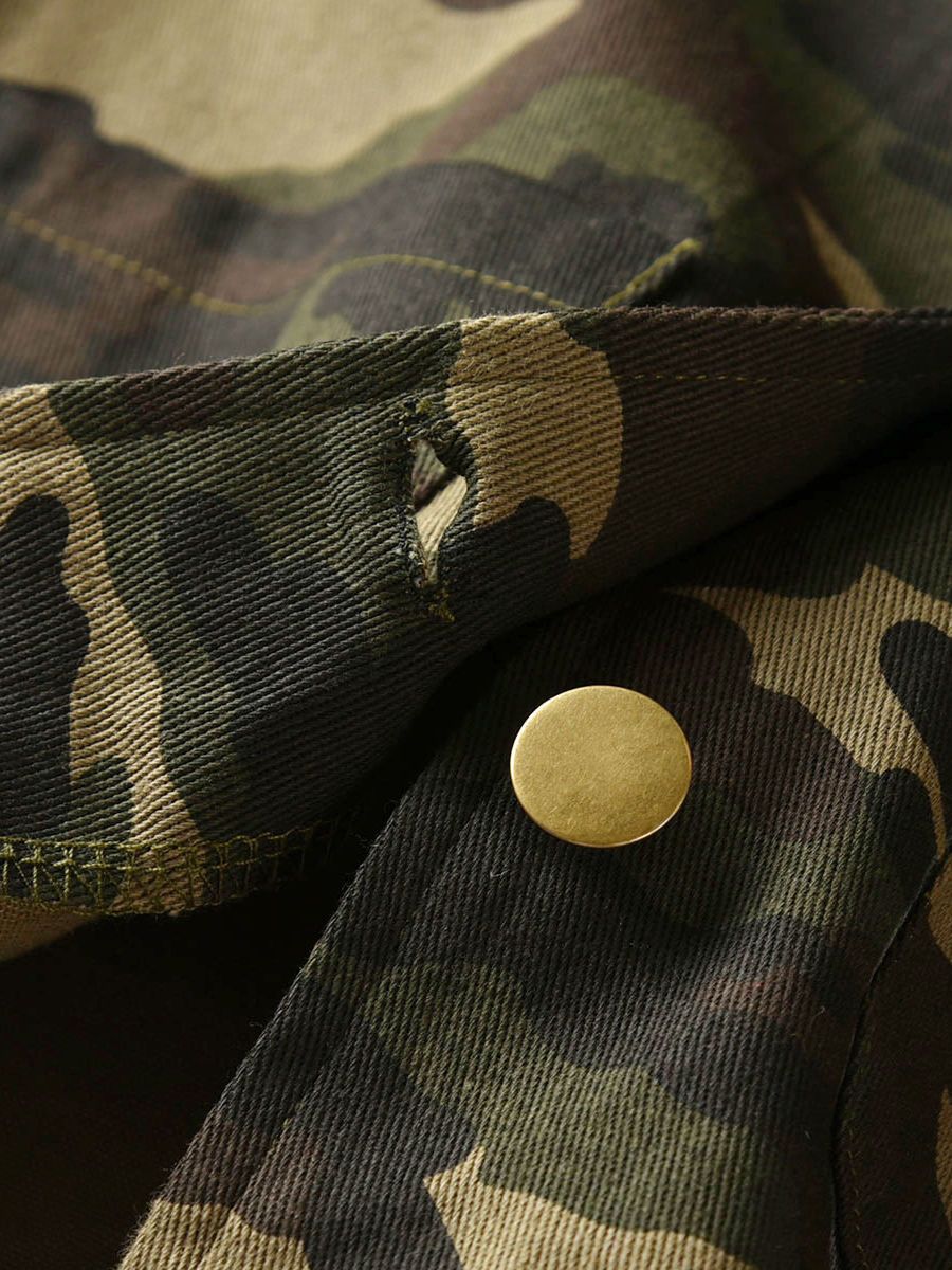 Fashion Toddler Boy 2-Piece Set Camo Jacket & Jeans - dianjiang-