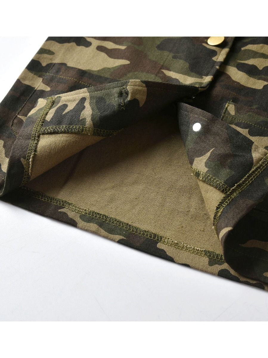 Fashion Toddler Boy 2-Piece Set Camo Jacket & Jeans - dianjiang-