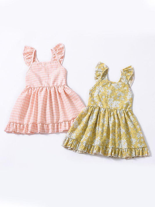 Fashion Toddler Infant Girl Summer Ruffle Sleeve Casual Dress - dianjiang-