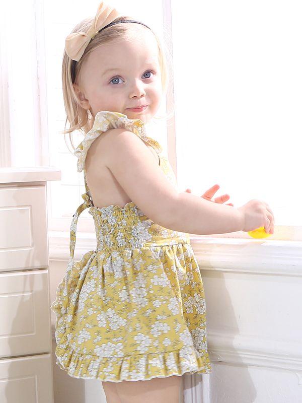 Fashion Toddler Infant Girl Summer Ruffle Sleeve Casual Dress - dianjiang-