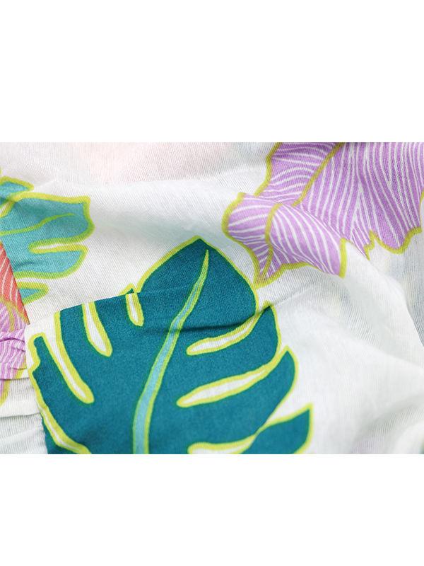 Fashion Toddlers Girls Summer Off Shoulder Print Dress - dianjiang-