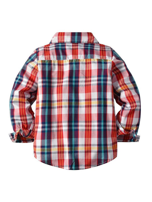 4-Piece Little Boys Party Wear Plaid Suit - dianjiang-