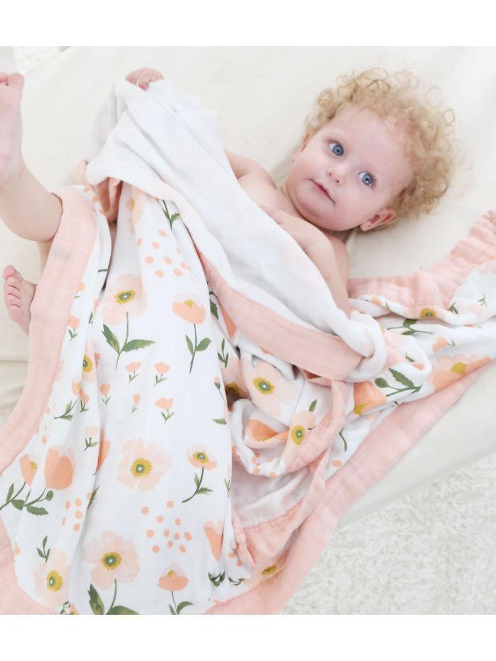 Floral Printed Baby Cotton Blend Blanket - dianjiang-