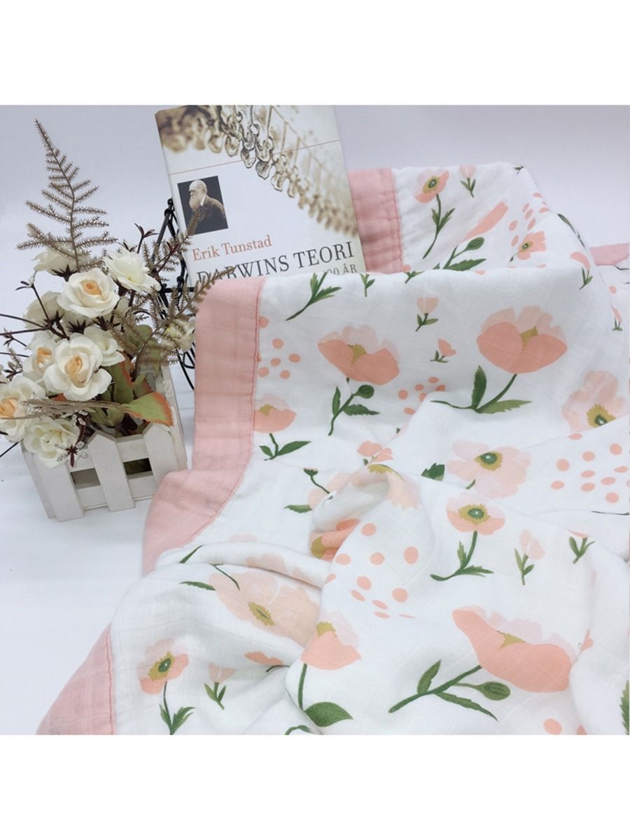 Floral Printed Baby Cotton Blend Blanket - dianjiang-
