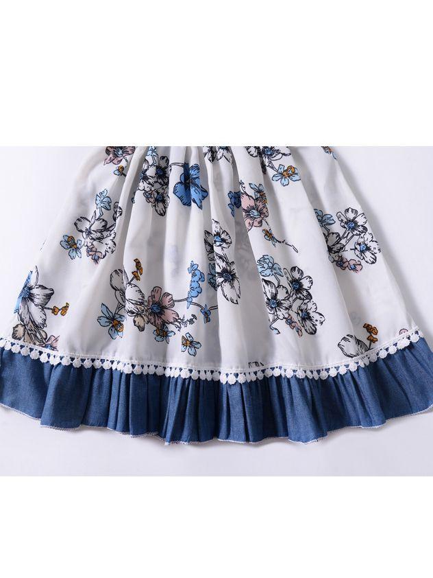 Floral Printed  Sleeveless One-piece Pleated Dress - dianjiang-