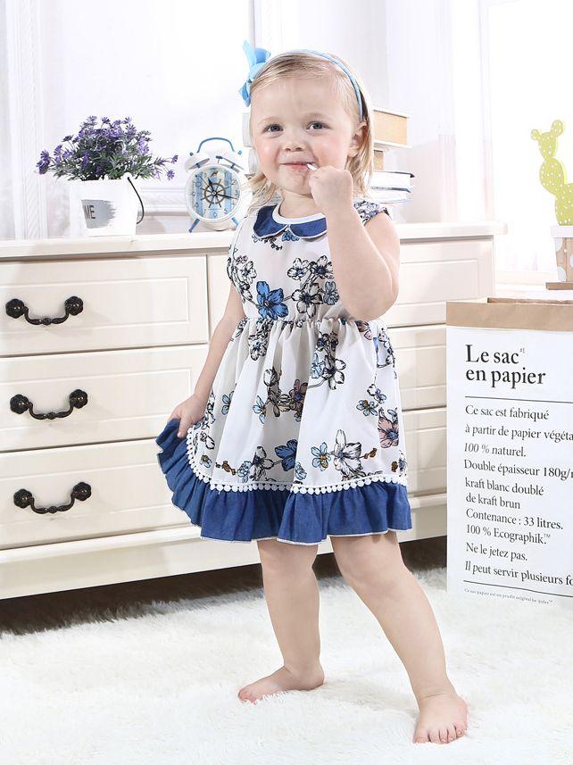 Floral Printed  Sleeveless One-piece Pleated Dress - dianjiang-