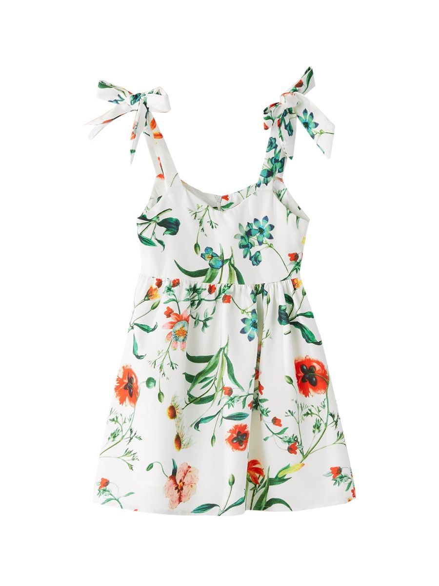 Mommy and Me Family Fitted Floral Sundress Romper Dress - dianjiang-