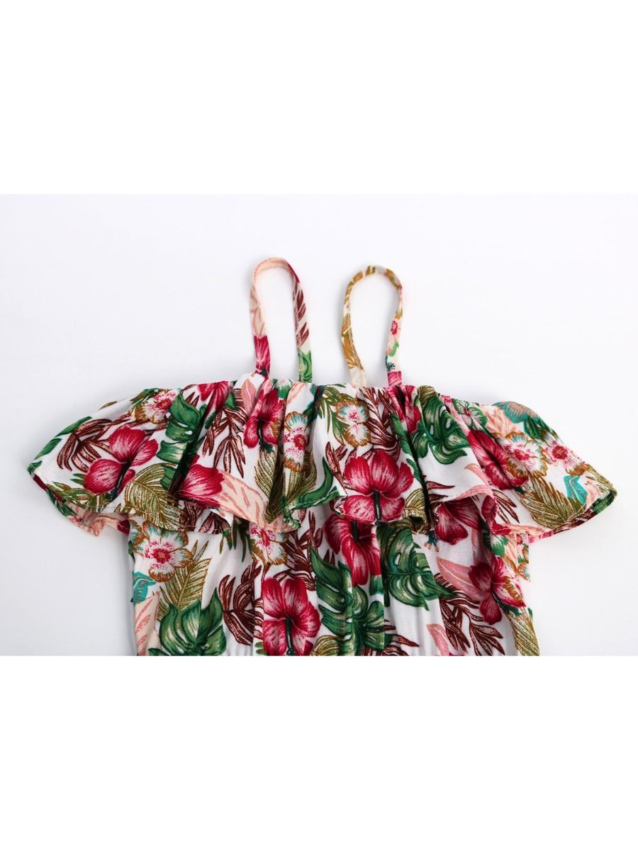 Flower Baby Little Girl Romper Ruffle Jumpsuit - dianjiang-
