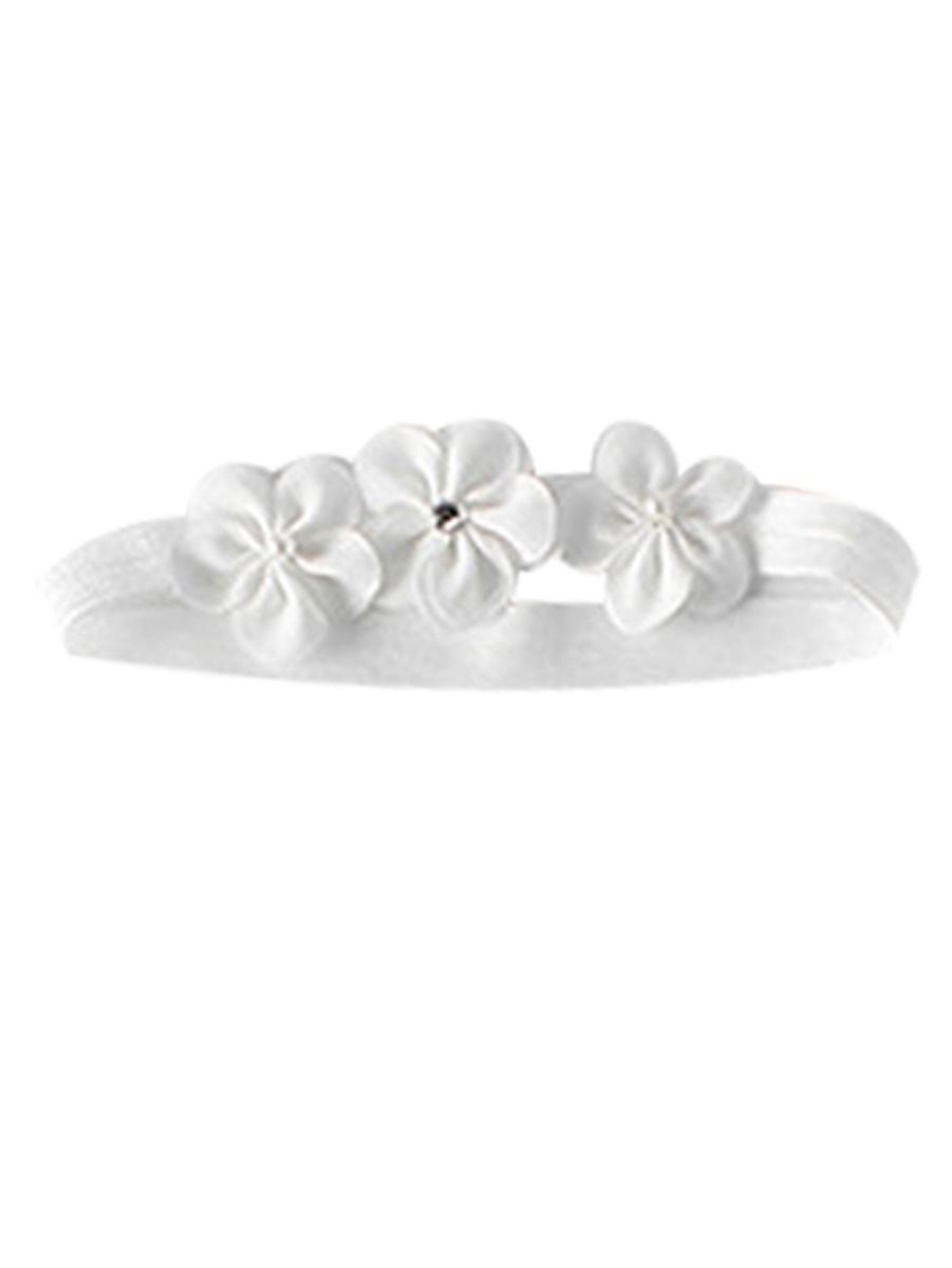 Flower Polyester Trimmed Headband Baby Girls - dianjiang-