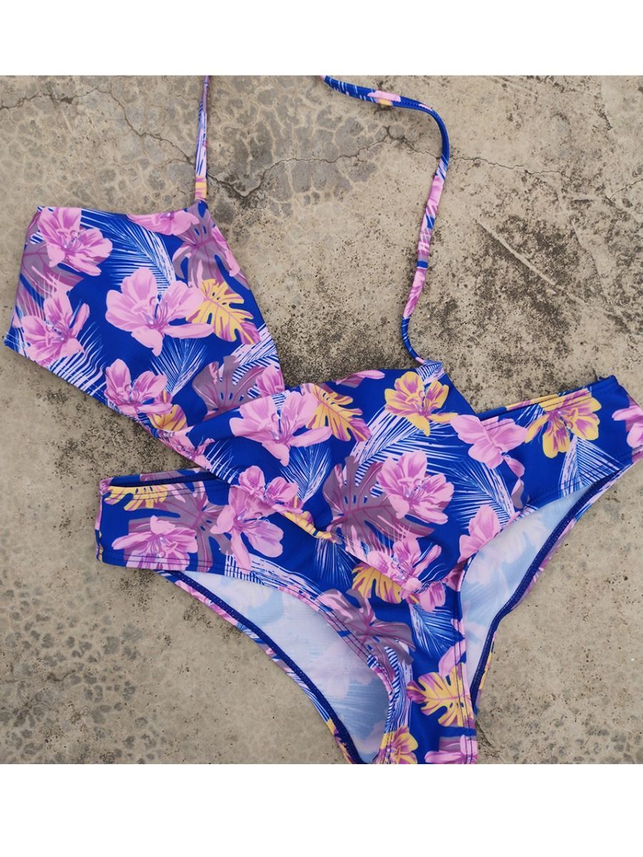 Flower Leaf Pattern Tankini Family Matching Swimwear - dianjiang-