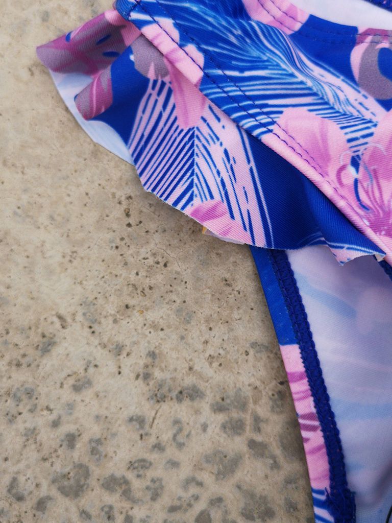 Flower Leaf Pattern Tankini Family Matching Swimwear - dianjiang-