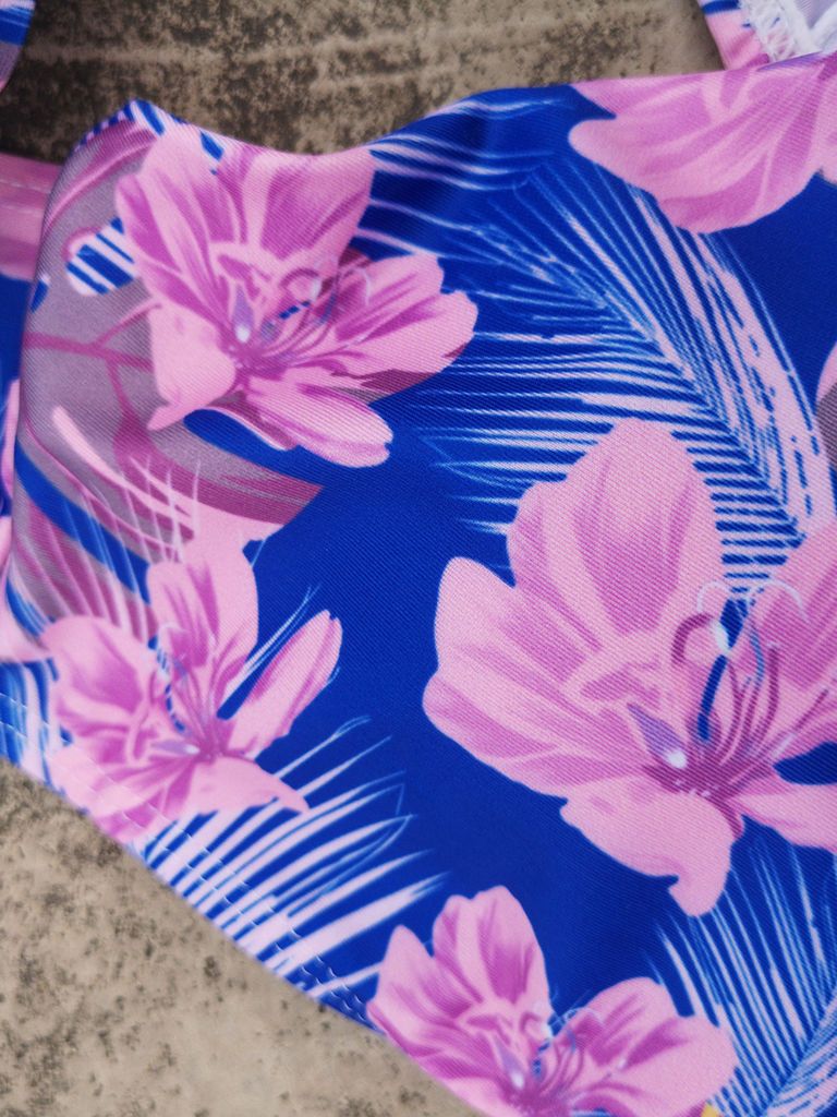 Flower Leaf Pattern Tankini Family Matching Swimwear - dianjiang-