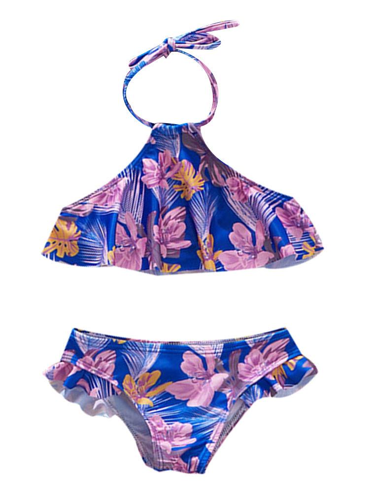 Flower Leaf Pattern Tankini Family Matching Swimwear - dianjiang-
