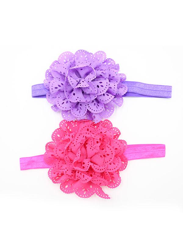 Flower Pierced Elastic Headband for Baby Toddler Girls - dianjiang-