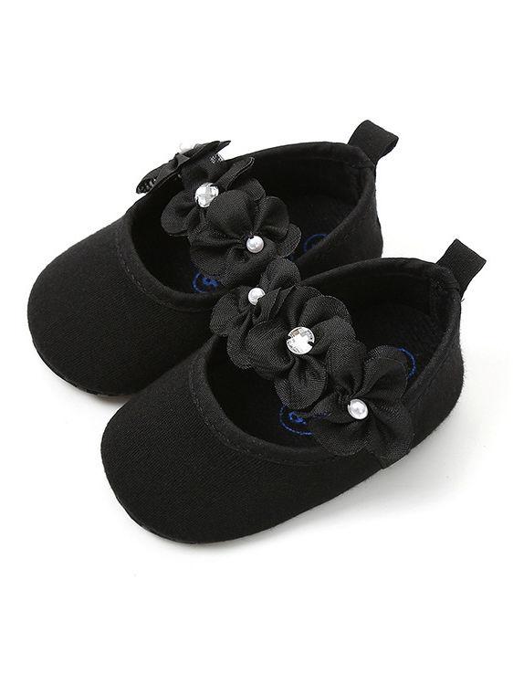 Cute Flower Trimmed Princess Baby Girls Shoes - dianjiang-