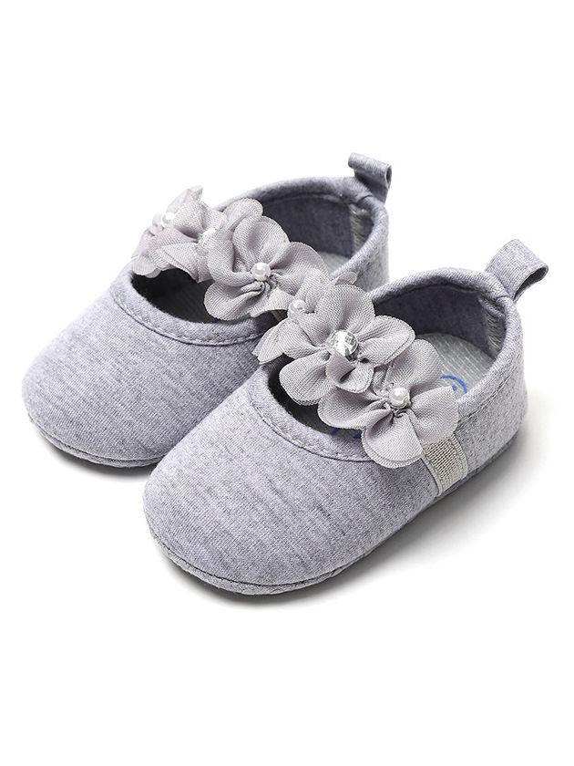 Cute Flower Trimmed Princess Baby Girls Shoes - dianjiang-
