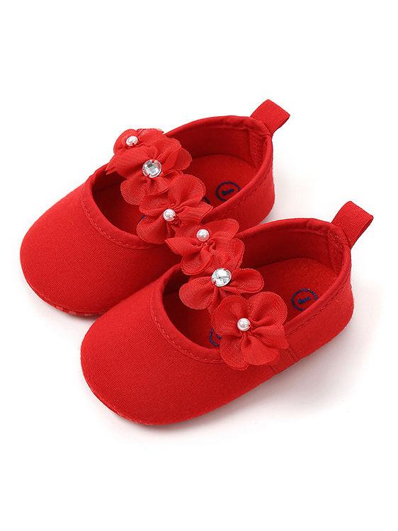 Cute Flower Trimmed Princess Baby Girls Shoes - dianjiang-