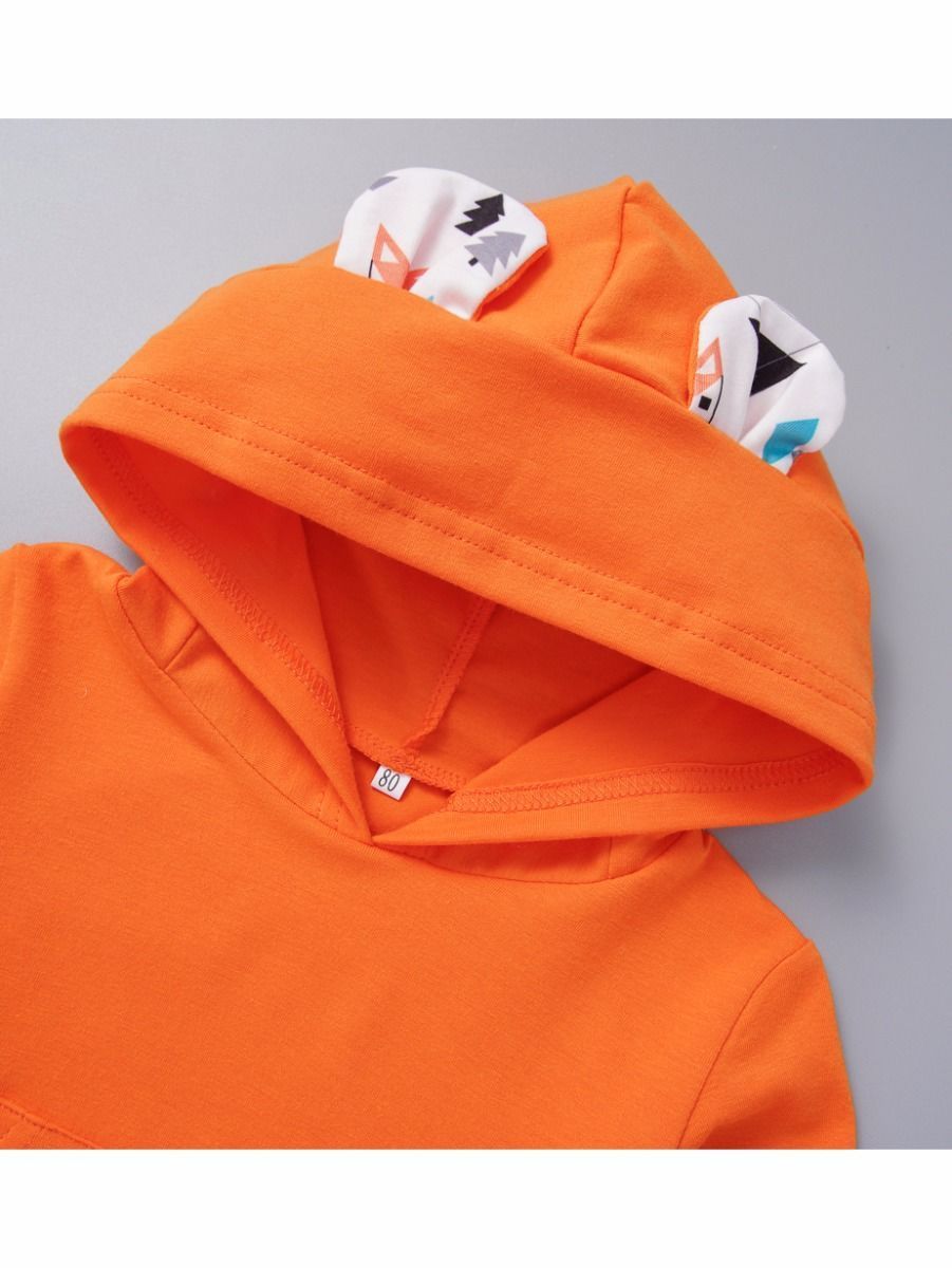 2-Piece Fox Set Cute Ear Baby Toddler Kids Hoodie & Pants - dianjiang-