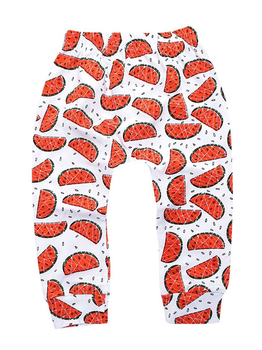 Fruit Print Pants Casual Trousers for Infant Unisex - dianjiang-
