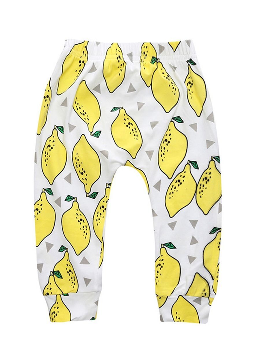 Fruit Print Pants Casual Trousers for Infant Unisex - dianjiang-