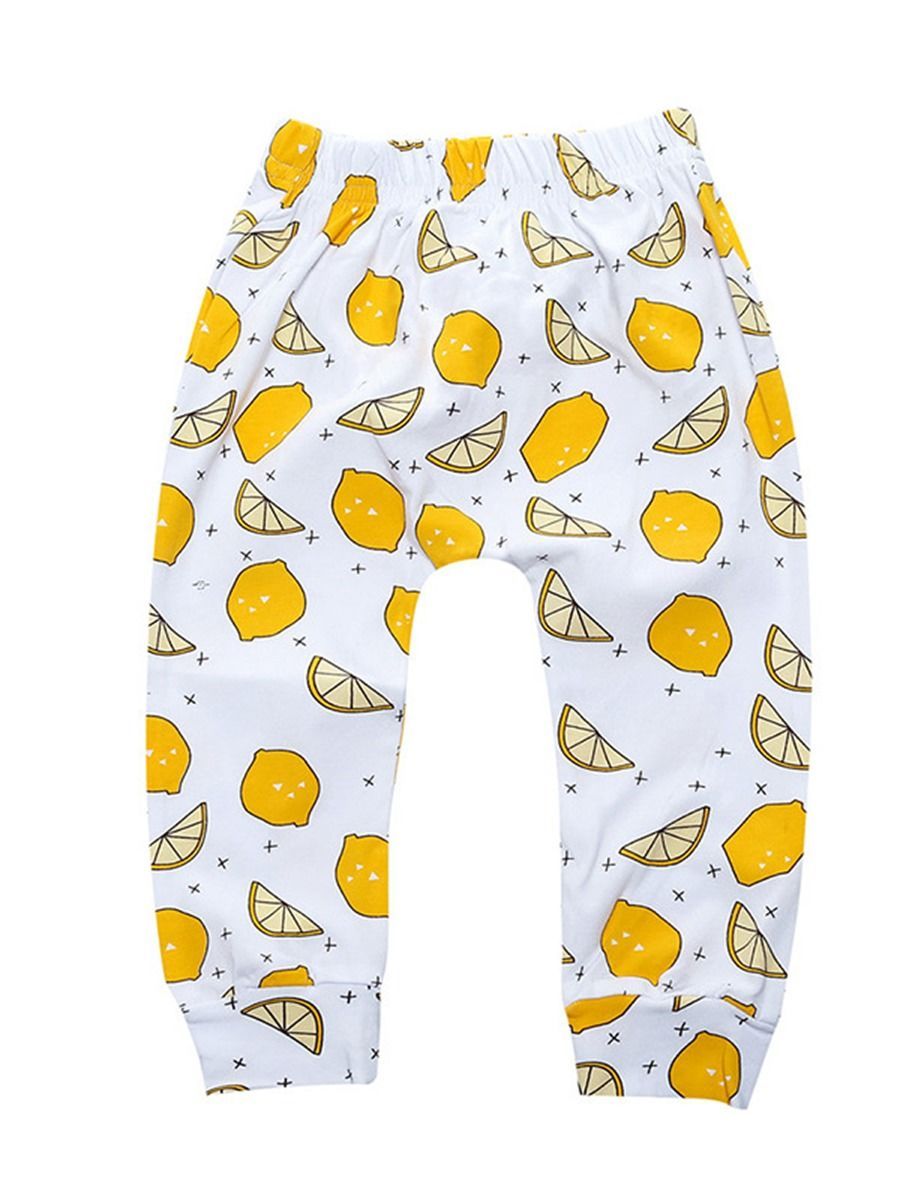 Fruit Print Pants Casual Trousers for Infant Unisex - dianjiang-
