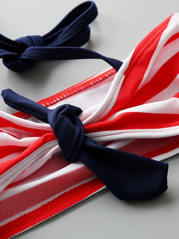 3-Piece Toddler Girls Swimwear Set Bikini + Swimming Trunks + Headband - dianjiang-