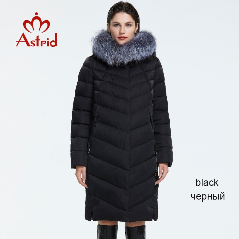 Astrid 2019 Winter new arrival down jacket women with a fur collar loose clothing outerwear quality women winter coat FR-2160 - dianjiang-