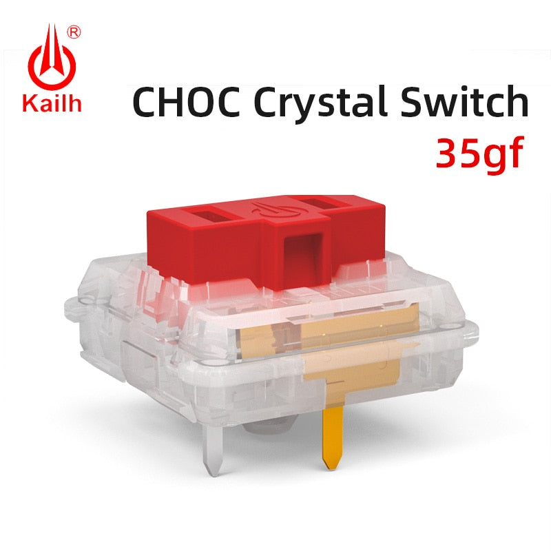 Kailh Choc Red Crystal Switch low profile Switch Chocolate Mechanical Keyboard Switch RGB SMD white stem linear hand feeling - dianjiang-