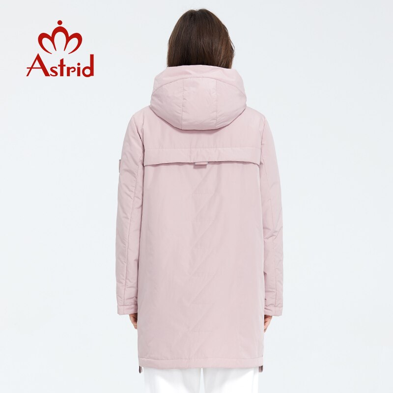 Astrid 2020 Spring new arrival women jacket outerwear high quality plus size mid-length style with zipper women fashion  AM-8608 - dianjiang-