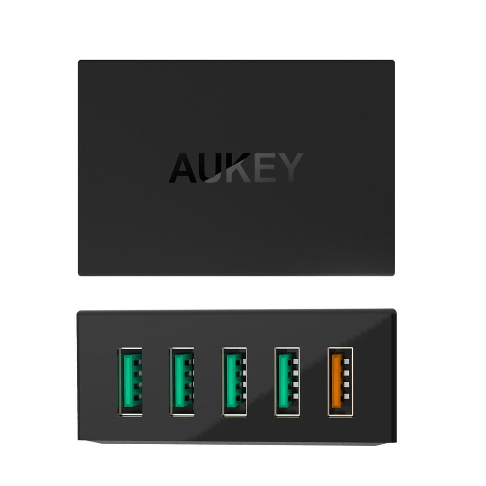 AUKEY Quick Charge 3.0 Mobile Phone Charger 5-Port USB Wall Charger 54W USB Adapter Charging Station For i-Phone11/Pro/Max i-Pad - dianjiang-