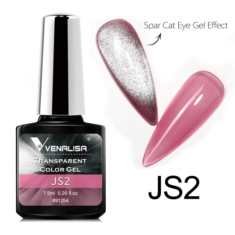 Venalisa Transparent Gel Polish Varnishes Hybrid Nails For Manicure 7.5ML Ice Spar Cat Eyes Soak off Enamel UV Gel Nail Polish - dianjiang-