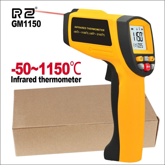 RZ Infrared Thermometer Non-Contact Temperature Meter Gun Handheld Digital LCD Industrial Outdoor Laser Pyrometer IR Thermometer - dianjiang-