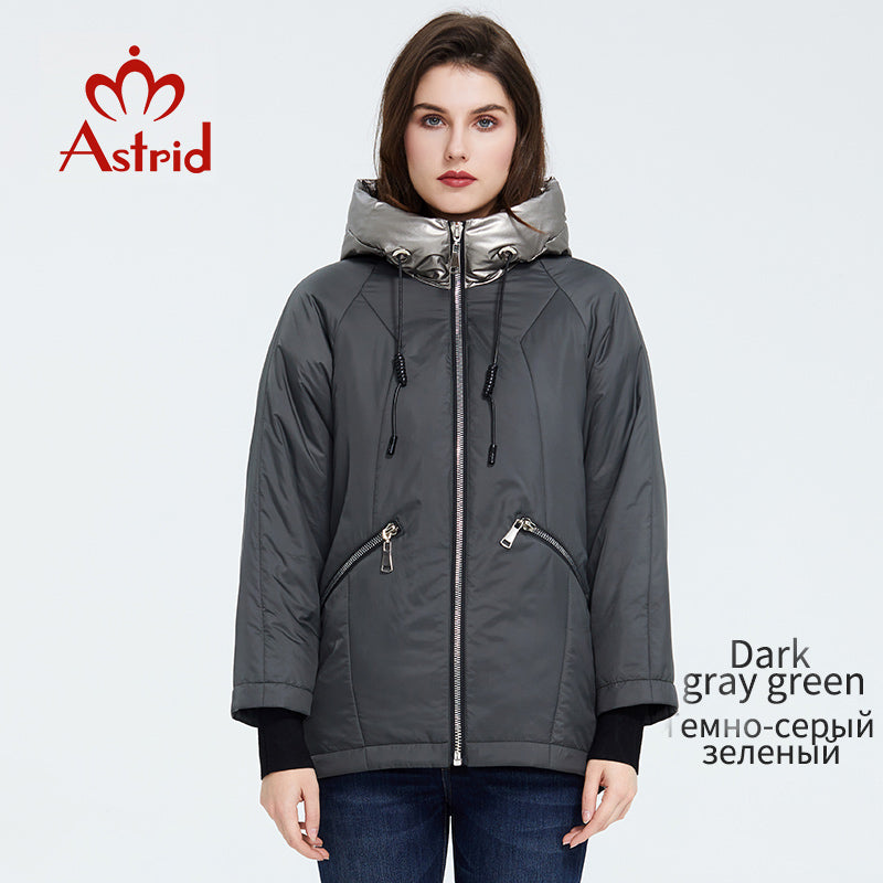 Astrid 2020 new arrival Spring Young fashion Short women coat high quality female Outwear Casual Jacket Hooded Thin coat ZM-9343 - dianjiang-