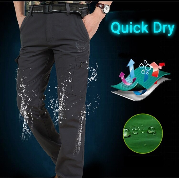 Men's Lightweight Tactical Pants Breathable Summer Casual Army Military Long Trousers Male Waterproof Quick Dry Cargo Pants - dianjiang-