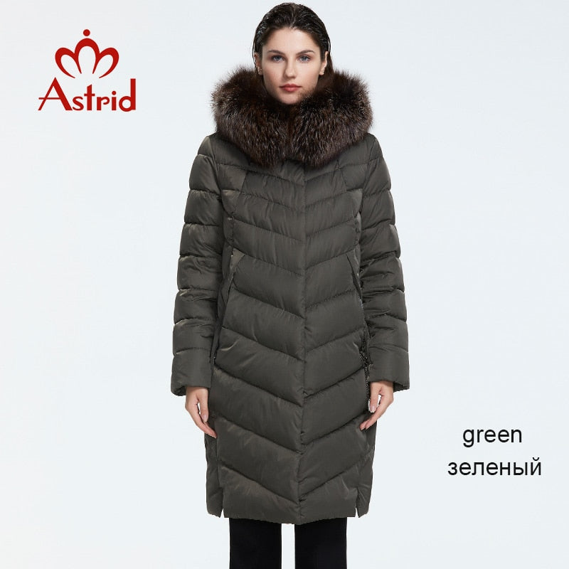 Astrid 2019 Winter new arrival down jacket women with a fur collar loose clothing outerwear quality women winter coat FR-2160 - dianjiang-