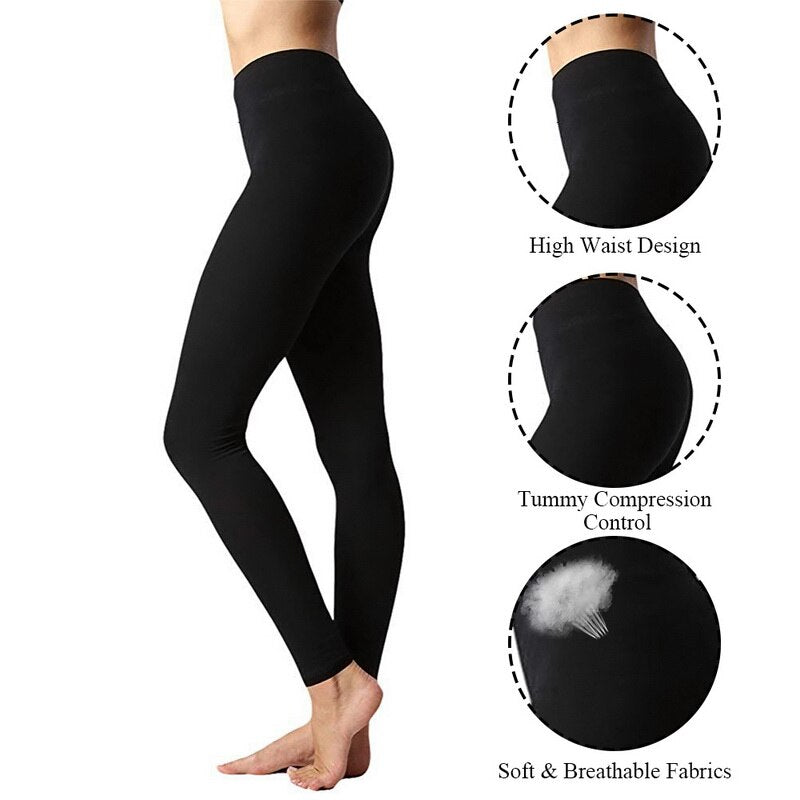 PUIMENTIUA Women Leggings Fitness Seamless Tummy Fitness Pants High Waist Workout Trousers Slim Gym Sportswear Plus Size 3XL - dianjiang-